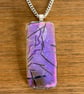 Shimmering Purple Dichroic Fused Glass Pendant
