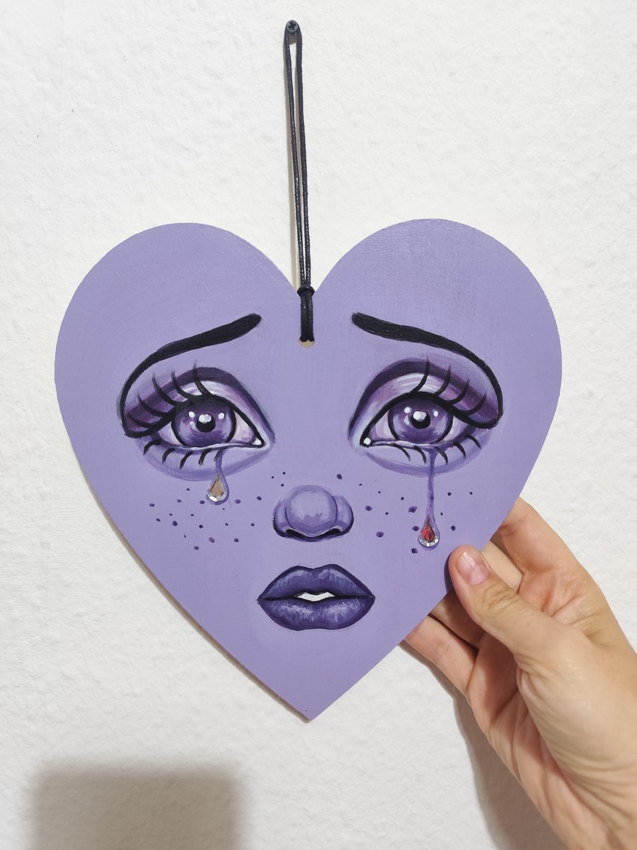  Painted Wooden heart