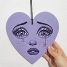  Painted Wooden heart