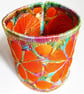 Cuff - Fabric Bracelet with Free Machine Embroidery 