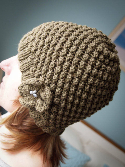 The Daisy Beanie Knitting Pattern - DIGITAL PATTERN ONLY