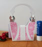 Snowflake "Tres Chic" Handbag style gift bag, handmade - Image 2