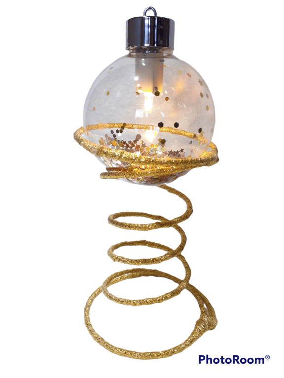 GLOBE 'LET IT SNOW' BED SPRING CHRISTMAS ORNAMENT