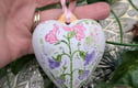 Ceramic heart baubles