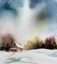 The Cottage at the edge of the wood, Original Watercolour Painting. - Image 1