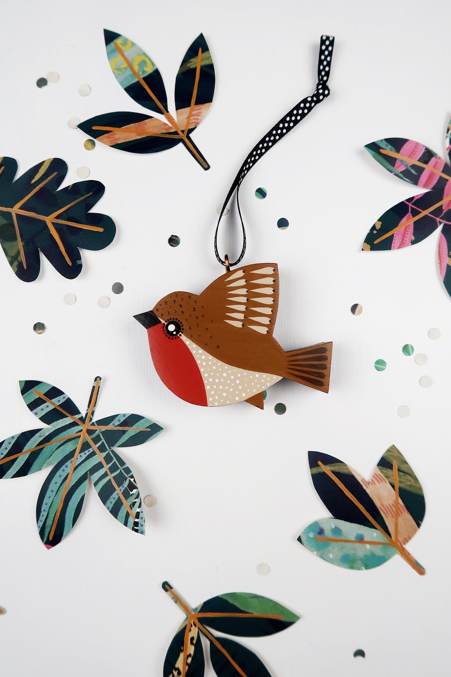 Robin Christmas tree decoration, bird lover gift, stocking filler.