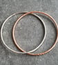 Silver and copper bangle set, Interlocking bangles, Set of two - Image 8