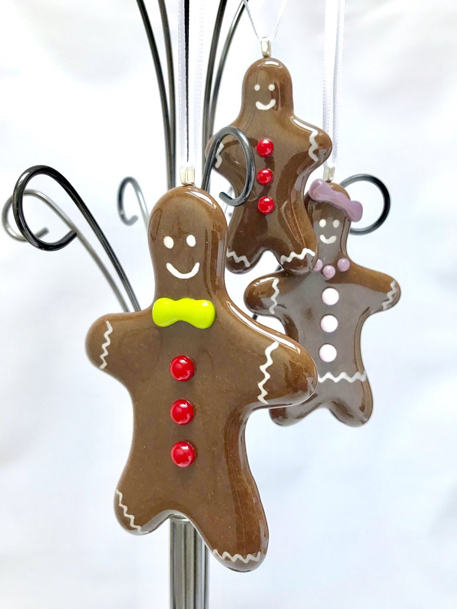 Glass Gingerbread Family