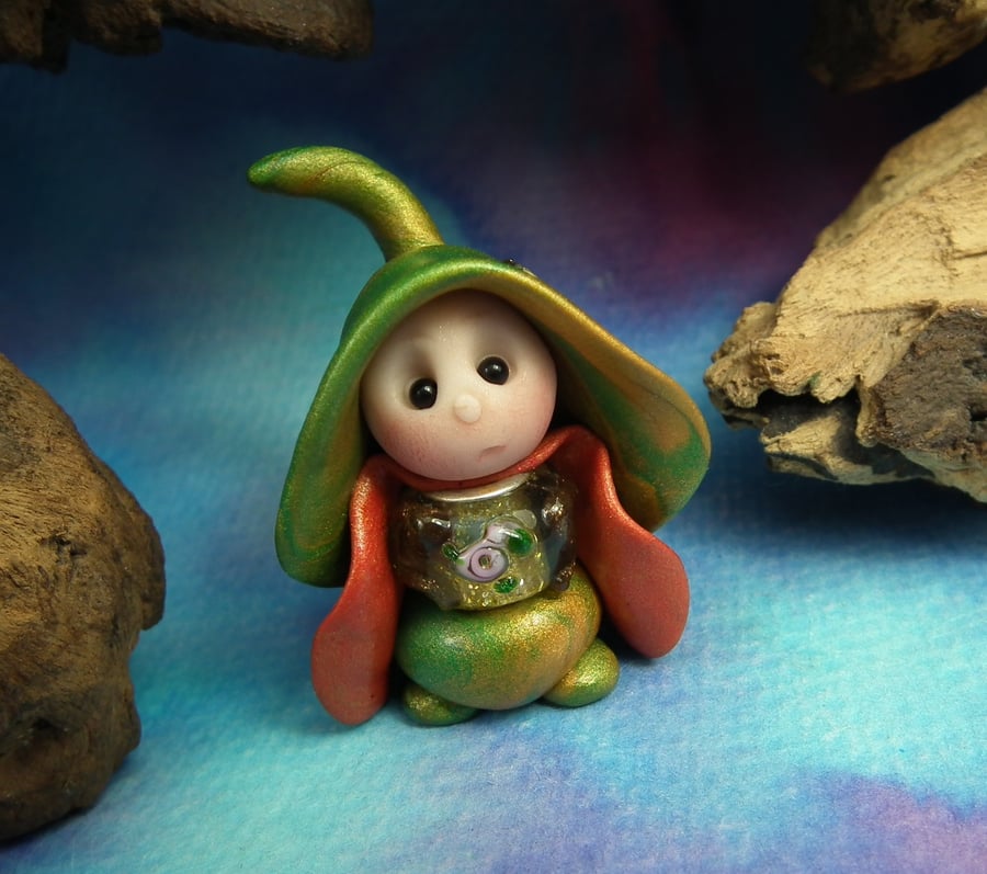 Princess 'Fionn' Tiny Royal Gnome with jewelled bodice OOAK Sculpt Ann Galvin