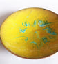 enamelled bowl - green on yellow - Image 1