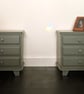 2x Upcycled Sage Green Bedside Cabinets - Image 7