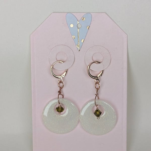 Circle Shaped Resin Earrings
