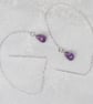 Sterling Silver Amethyst Drop Threader Earrings