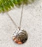 Silver Embossed Fern Necklace.  