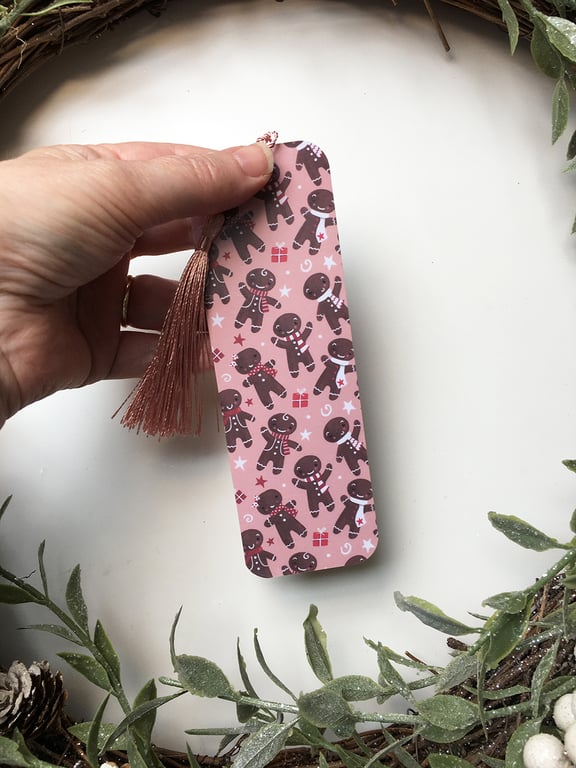 Christmas Bookmark Cute Gingerbread Characters 