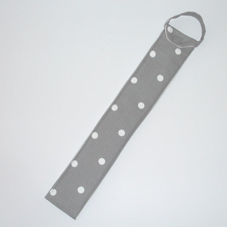Treble Recorder Case Grey and White Polka Dots