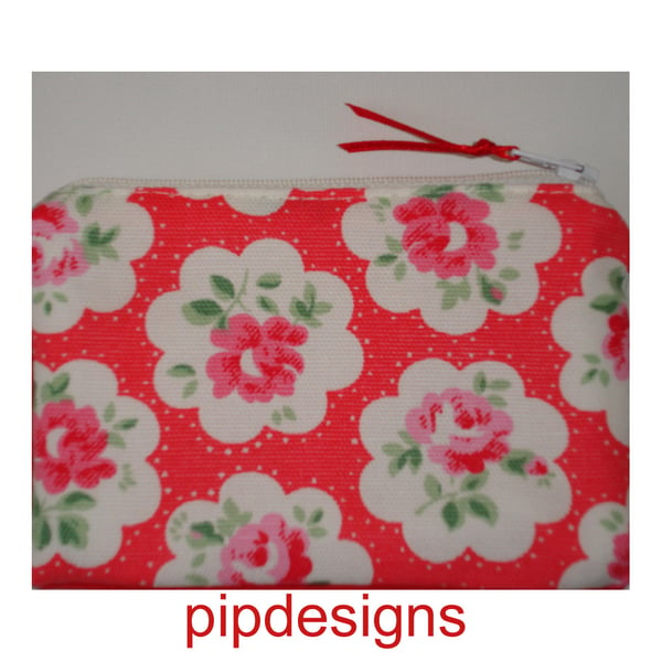Cath Kidston Provence Rose Red Fabric Purse