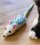 William Morris fabric mouse , catnip kicker toy. - Image 1
