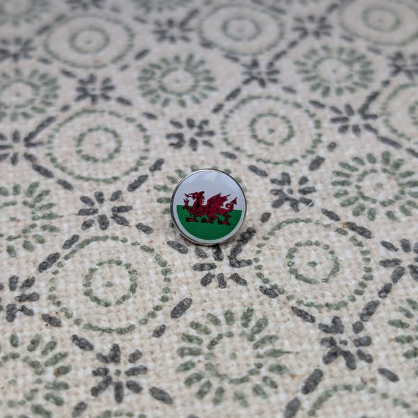 Wales Flag Pin - Small Resin Topped Pin Badge - Welsh Flag Badge