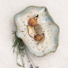 Coastal Trinket Dish – Handmade Ceramic, Beach-Inspired, Organic Stoneware