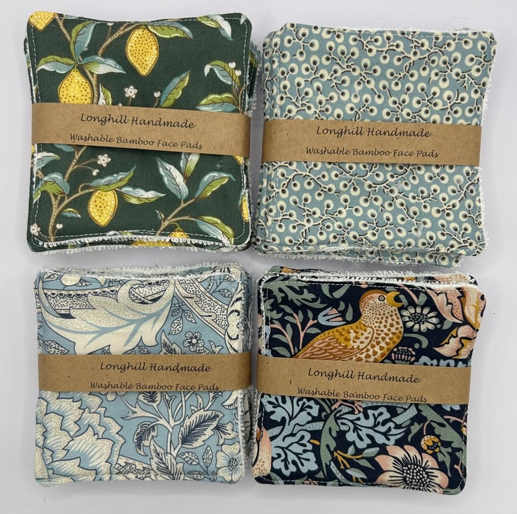 5 luxury Bamboo washable make up pads bird prin... Folksy