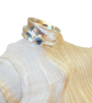Silver Wide Band Spinner Ring With Topaz - Image 3