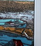 Boats and Reeds- Brancaster Staithe- Linocut Print - Image 5