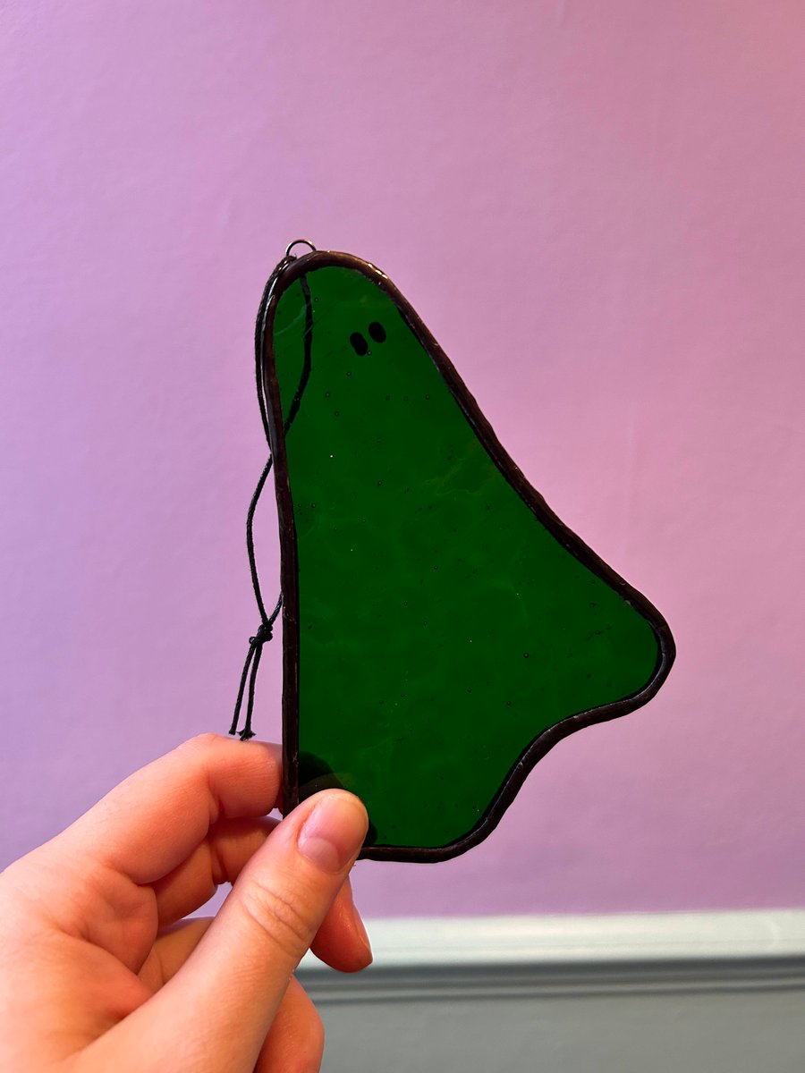 Stained Glass Ghost - Green