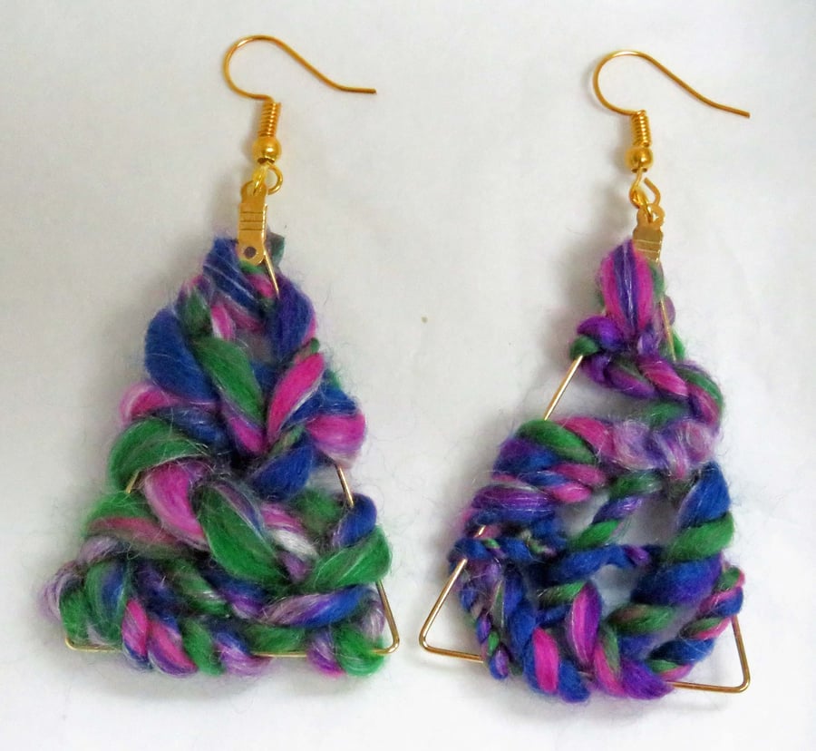 Geometric Yarn Earrings