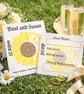 Sunflower Wedding Invitation & RSVP Set Rustic Wedding Stationery