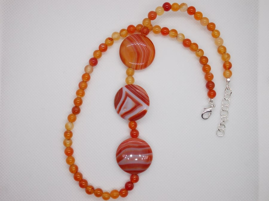 Red Agate asymetric necklace