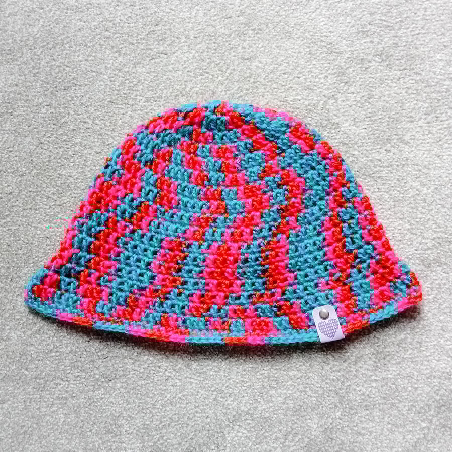 CROCHET PATTERN PDF Fruity Ombre Bucket Hat