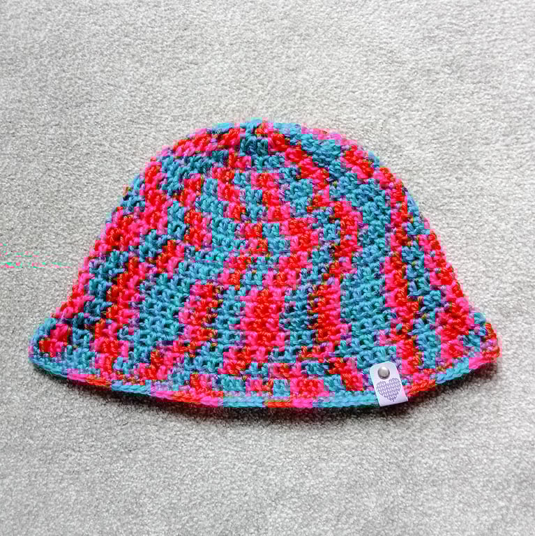CROCHET PATTERN PDF Fruity Ombre Bucket Hat