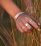 Silver Wide Band Patterned Ring - Image 2