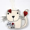 Special Order C.M.- Just Purrrfect Kitty - Hanging Decoration