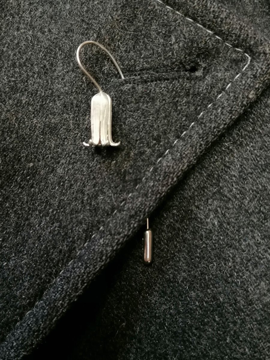 Bluebell Pin made from Sterling Silver