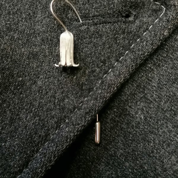 Bluebell Pin made from Sterling Silver