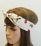 Floral cotton self tie hairband, summer headband, hair scarf