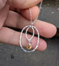 Sterling Silver Oval Citrine  pendant, Handmade Urban WEDDING