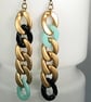ACRYLIC CHAIN EARRINGS chunky resin link chain  - Image 5
