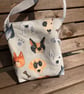 Dog lover's Cross-body style peg bag. Portraits pups fabric - Image 5