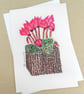 Cyclamen Pastel Card for Winter - Image 1