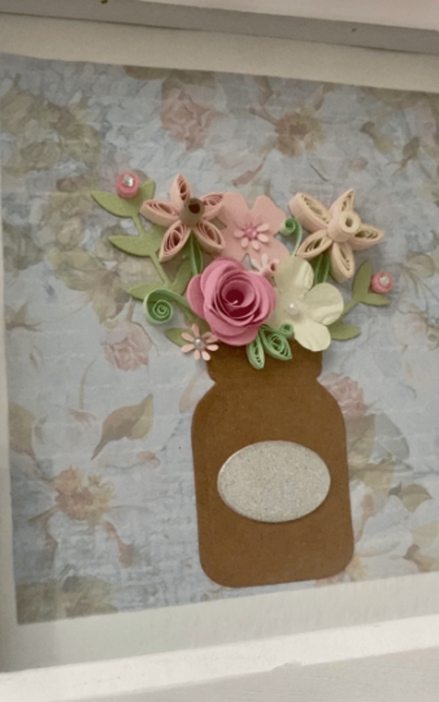 Paper Quilling Flower Bouquet in Vase Folksy