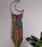 Macrame rainbow moon