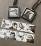 Buzzard- Mini glass frame with beautiful art Stamp 2” - Image 1