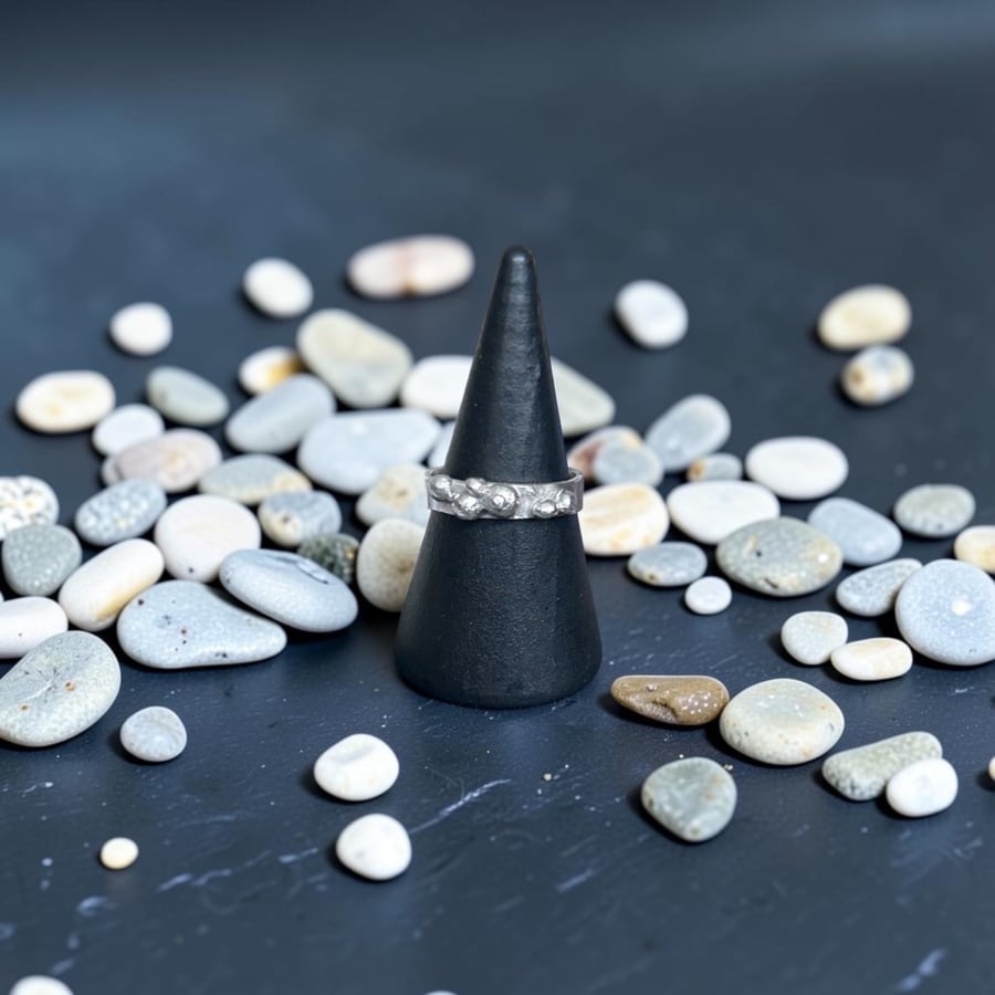 Sterling Silver Pebble Ring  - Gift Boxed