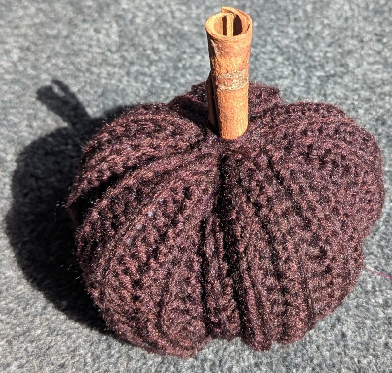 Crochet Pumpkin- Brown