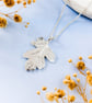 Hawthorn Leaf Pendant - Recycled Silver Real Leaf Necklace - Image 5