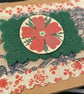 Poinsetta Wooden brooch Gift for granny - Image 3