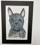 Original French bulldog portrait 5x7"  - Image 1